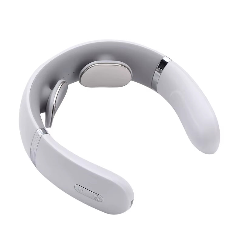 Masajeador cervical inteligente con calor. Alivia la tensión y mejora la circulación con tecnología EMS y diseño ergonómico. Ideal para cuello y hombros.